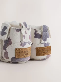 Neutral Cow Suede Baby Pull-On Boots (0-24mths)