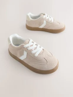 Neutral Elastic Lace Trainers