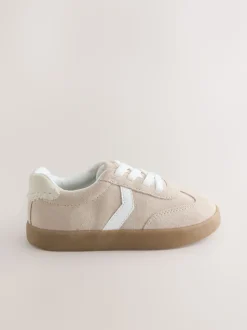 Neutral Elastic Lace Trainers