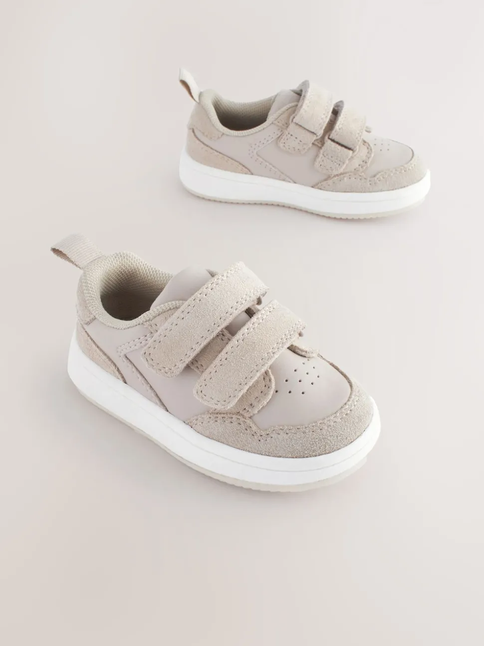 Neutral Standard Fit (F) Touch Fastening Leather First Walker Baby Shoes