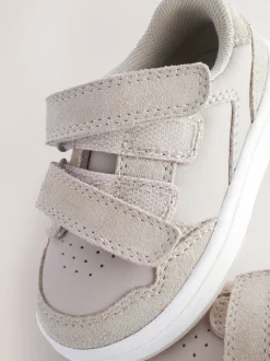 Neutral Standard Fit (F) Touch Fastening Leather First Walker Baby Shoes