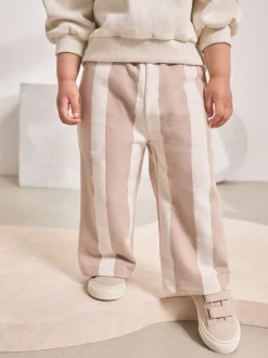 Neutral Stripe Wide Leg Trousers (3mths-7yrs)