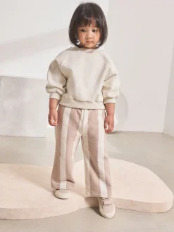 Neutral Stripe Wide Leg Trousers (3mths-7yrs)