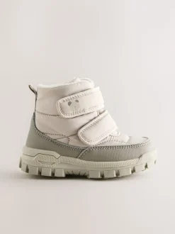Neutral Waterproof Touch Fastening Quilted Boots