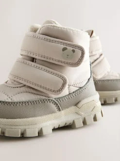 Neutral Waterproof Touch Fastening Quilted Boots