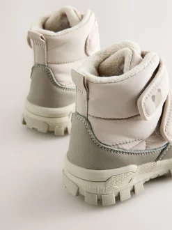 Neutral Waterproof Touch Fastening Quilted Boots
