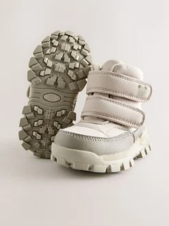 Neutral Waterproof Touch Fastening Quilted Boots
