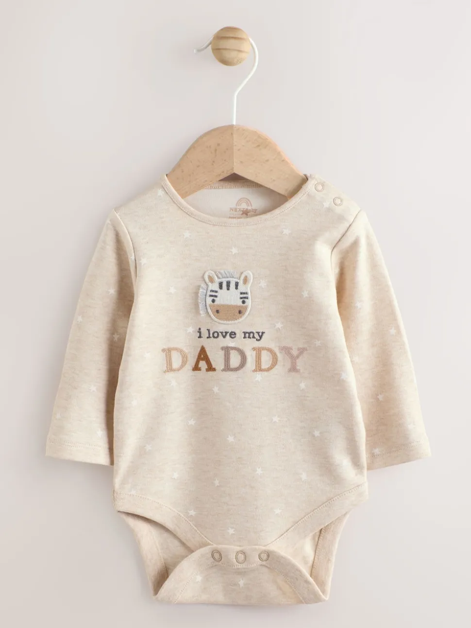 Neutral Zebra I Love My Daddy Baby Bodysuits 1 Pack