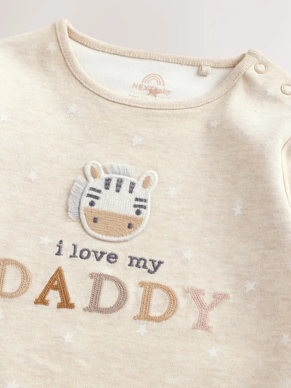 Neutral Zebra I Love My Daddy Baby Bodysuits 1 Pack