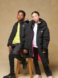 New Balance Black Longline Puffer Coat