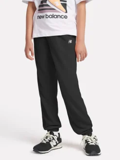 New Balance Black Small Brush Back Logo Joggers