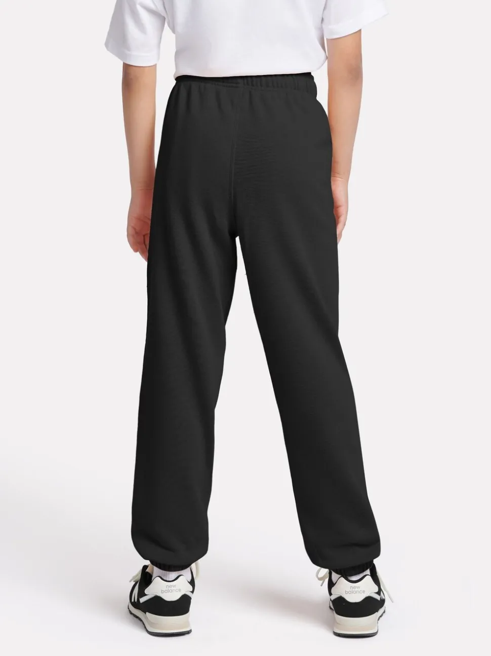 New Balance Black Small Brush Back Logo Joggers