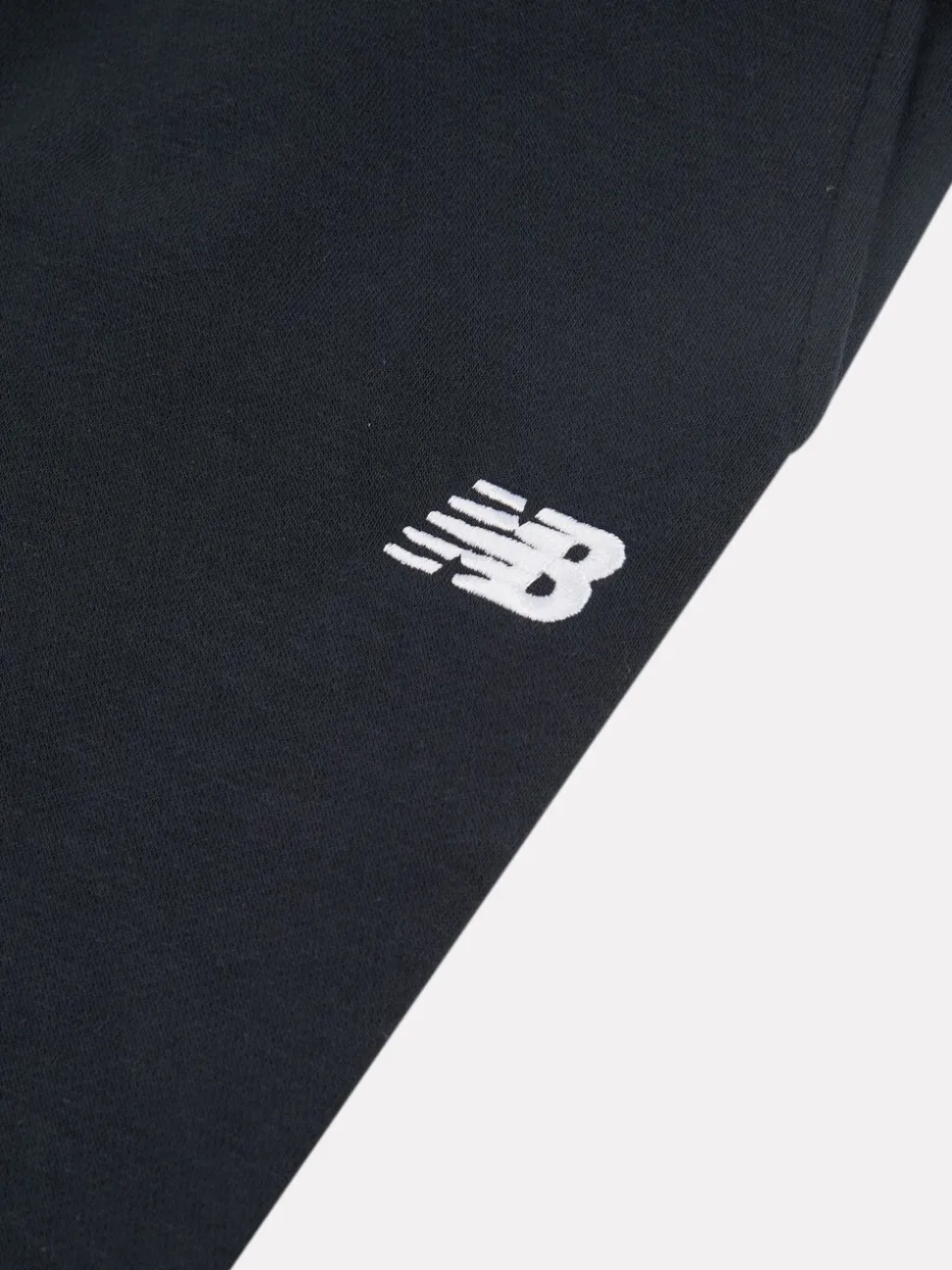 New Balance Black Small Brush Back Logo Joggers