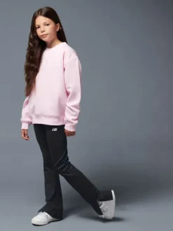 New Balance Black Small Logo Flare Leggings