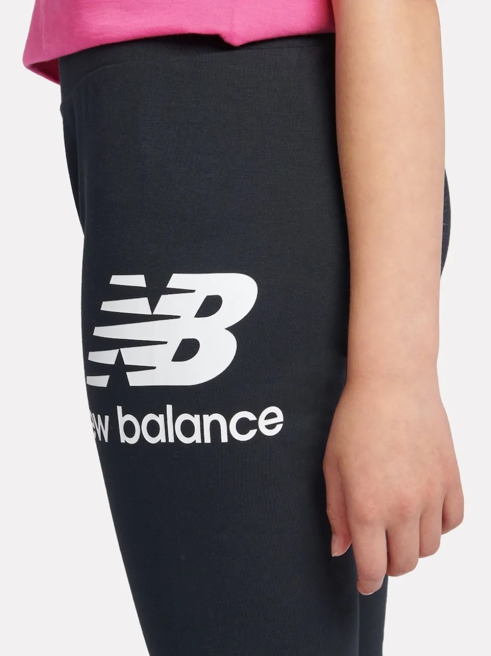 New Balance Black Stacked Logo Leggings