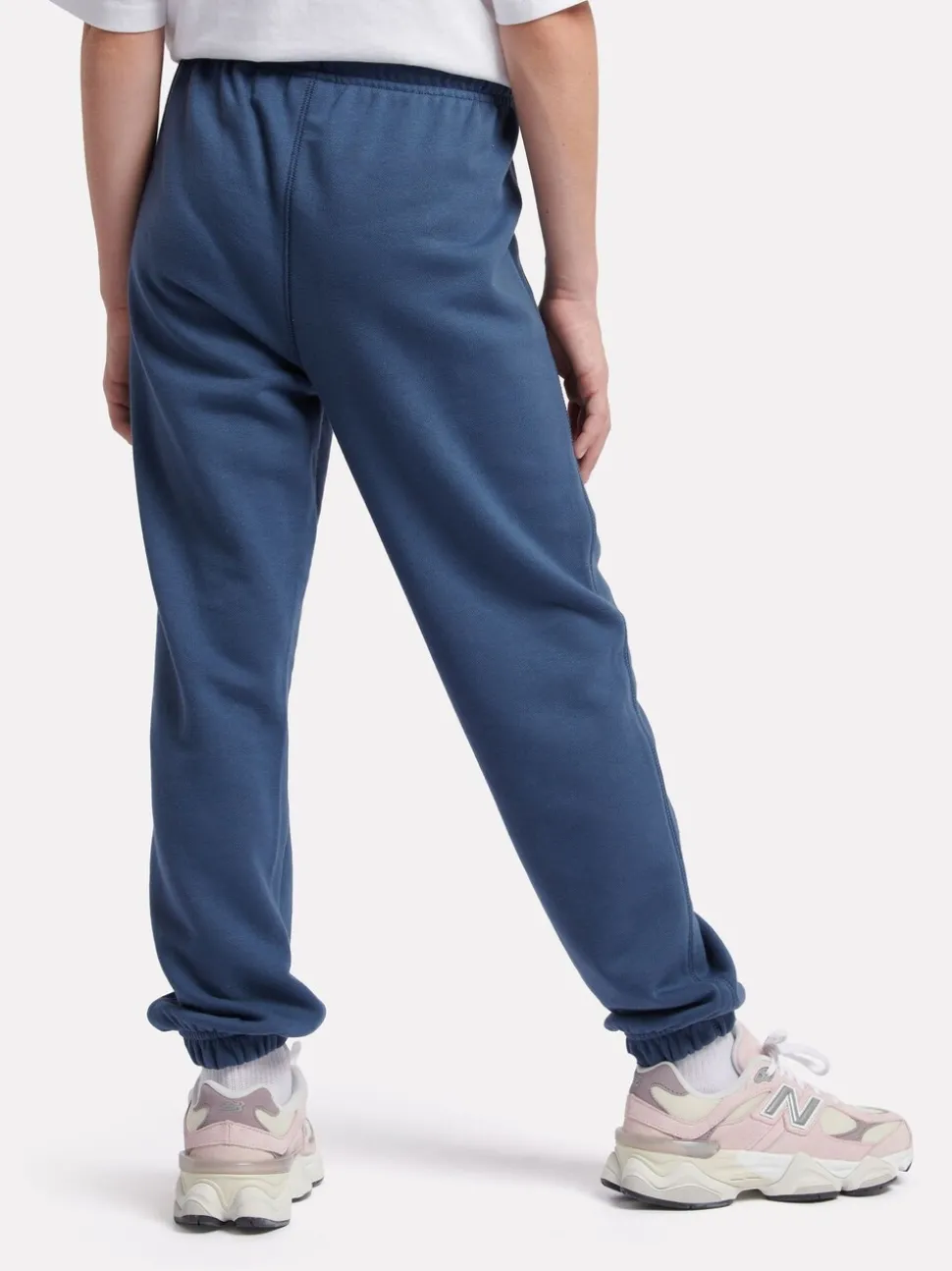 New Balance Blue Kids French Terry Small Logo Joggers