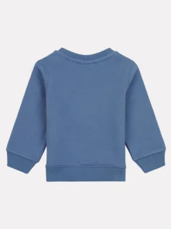 New Balance Blue Kids Stacked Logo Crew Sweatshirt