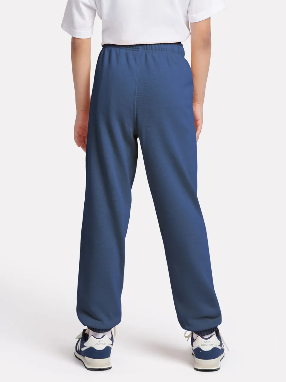 New Balance Blue Small Brush Back Logo Joggers