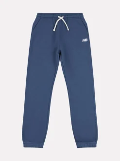 New Balance Blue Small Brush Back Logo Joggers