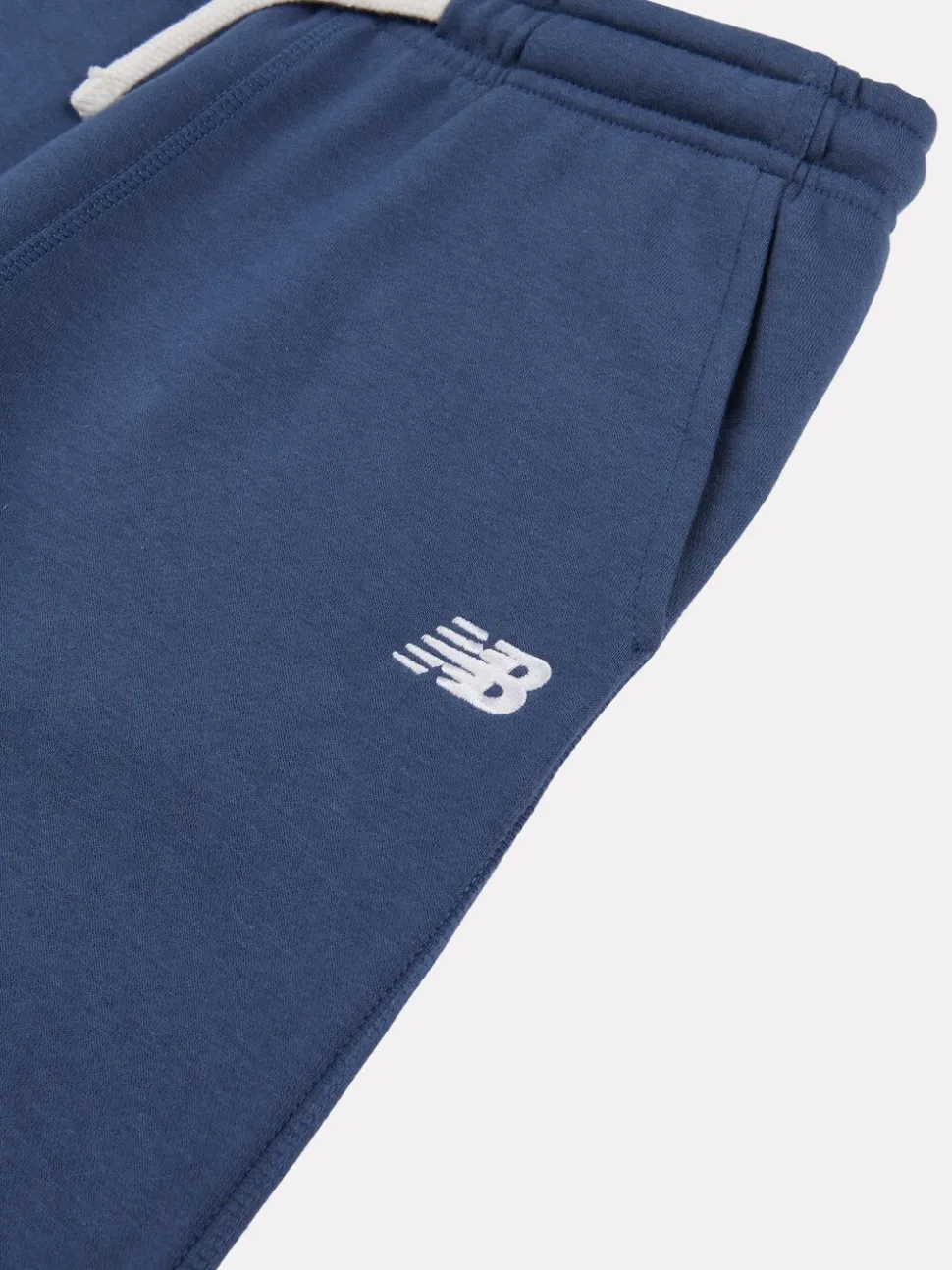 New Balance Blue Small Brush Back Logo Joggers