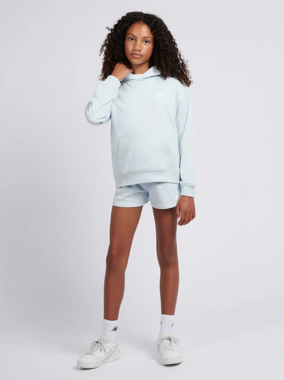 New Balance Blue Small French Terry Logo Hoodie