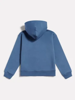 New Balance Blue Small Girls Brush Back Logo Zip Hoodie