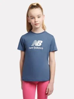 New Balance Blue Stacked Logo T-Shirt