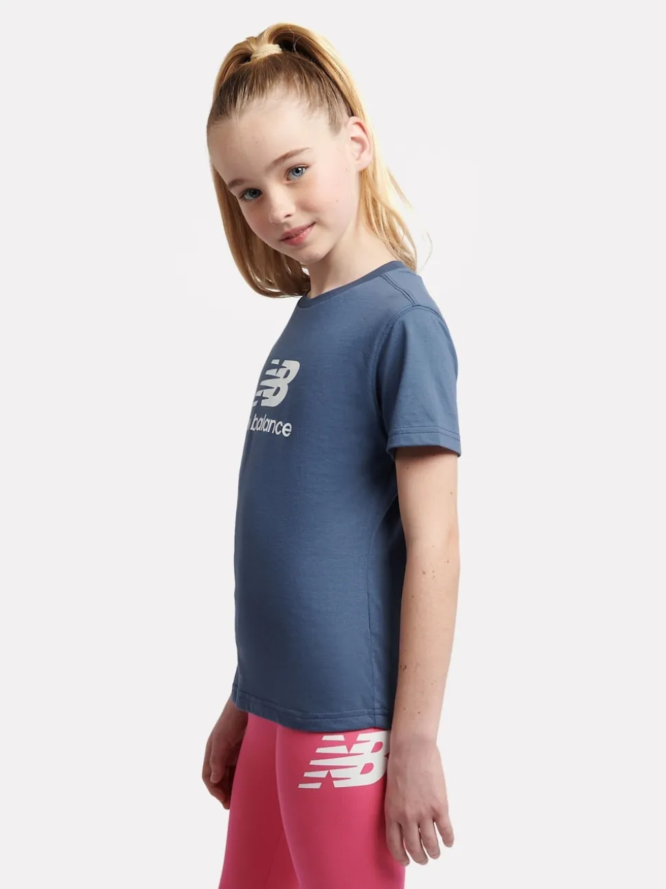 New Balance Blue Stacked Logo T-Shirt