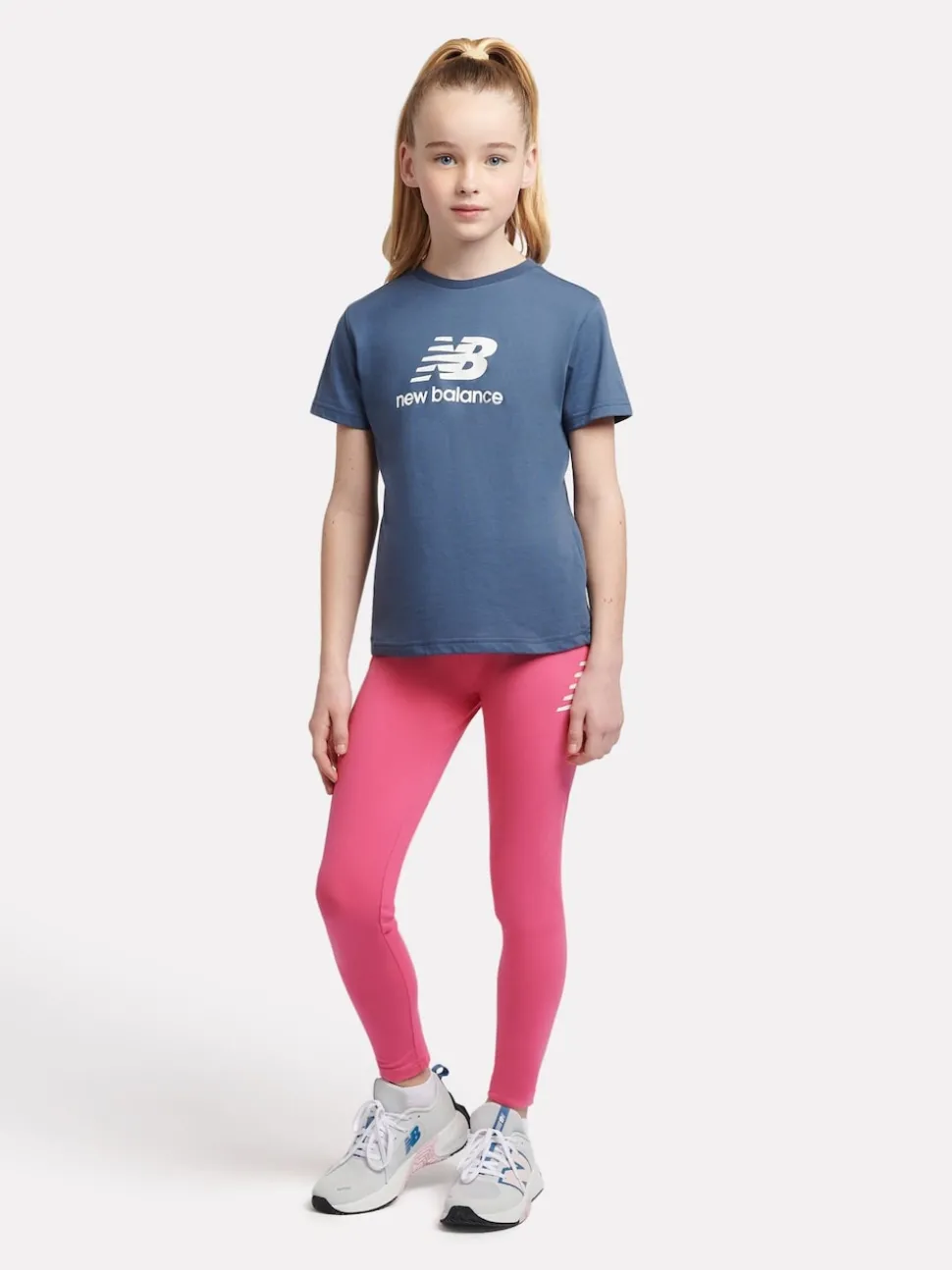 New Balance Blue Stacked Logo T-Shirt