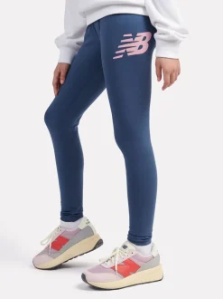 New Balance Blue Stacked Logo Leggings