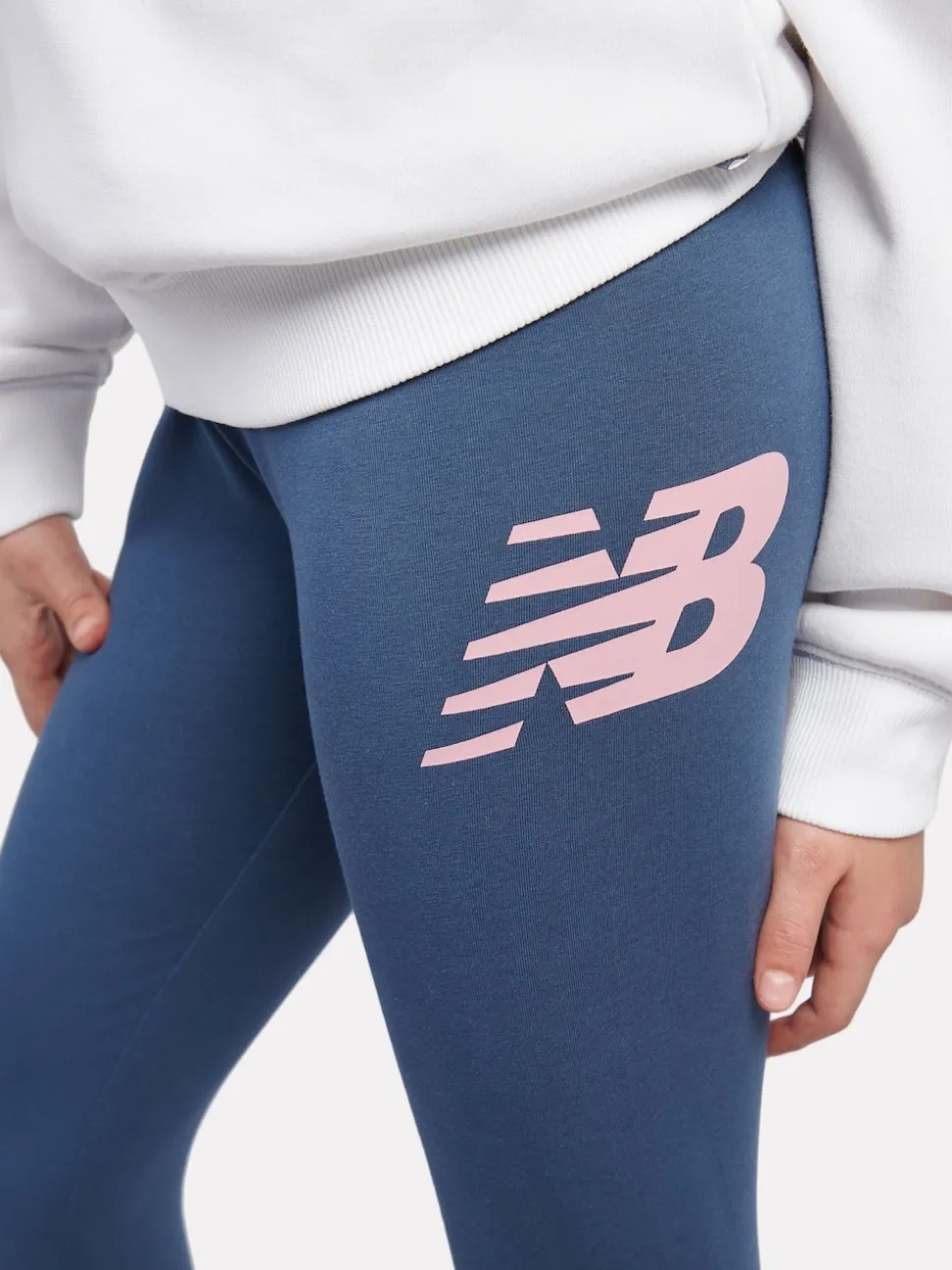 New Balance Blue Stacked Logo Leggings