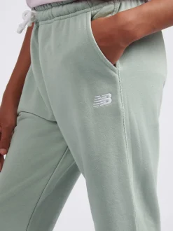 New Balance Green French Terry Small Logo Joggers