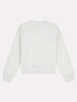 New Balance Grey French Terry Stacked Logo Crew Sweatshirt