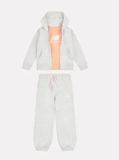 New Balance Grey Full Zip Jacket, Top & Trouser Set