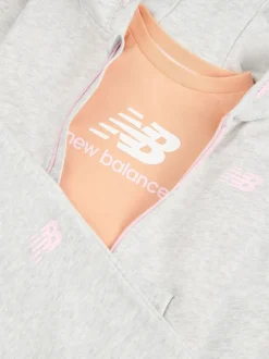 New Balance Grey Full Zip Jacket, Top & Trouser Set