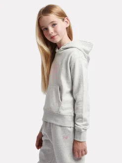 New Balance Grey Kids French Terry Stacked Logo Hoodie