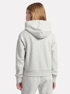 New Balance Grey Kids French Terry Stacked Logo Hoodie