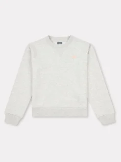 New Balance Grey Small Brush Back Logo Crew Sweatshirt