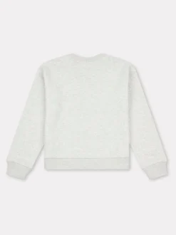 New Balance Grey Small Brush Back Logo Crew Sweatshirt