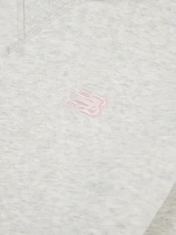New Balance Grey Small French Terry Logo Hoodie