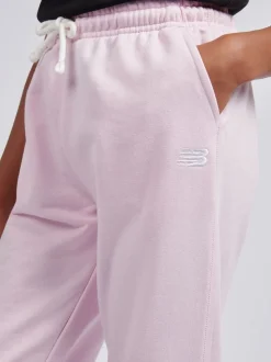 New Balance Light Pink French Terry Small Logo Joggers