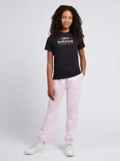 New Balance Light Pink French Terry Small Logo Joggers