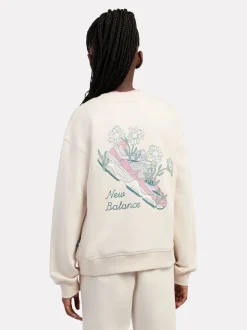 New Balance Natural Flower Shoe Graphic Print FT Crew Sweatshirt