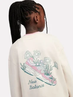 New Balance Natural Flower Shoe Graphic Print FT Crew Sweatshirt