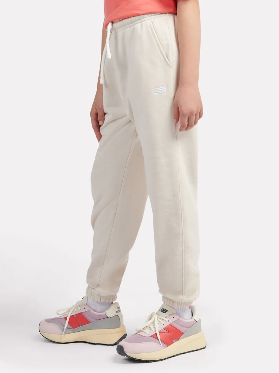 New Balance Natural Kids French Terry Small Logo Joggers