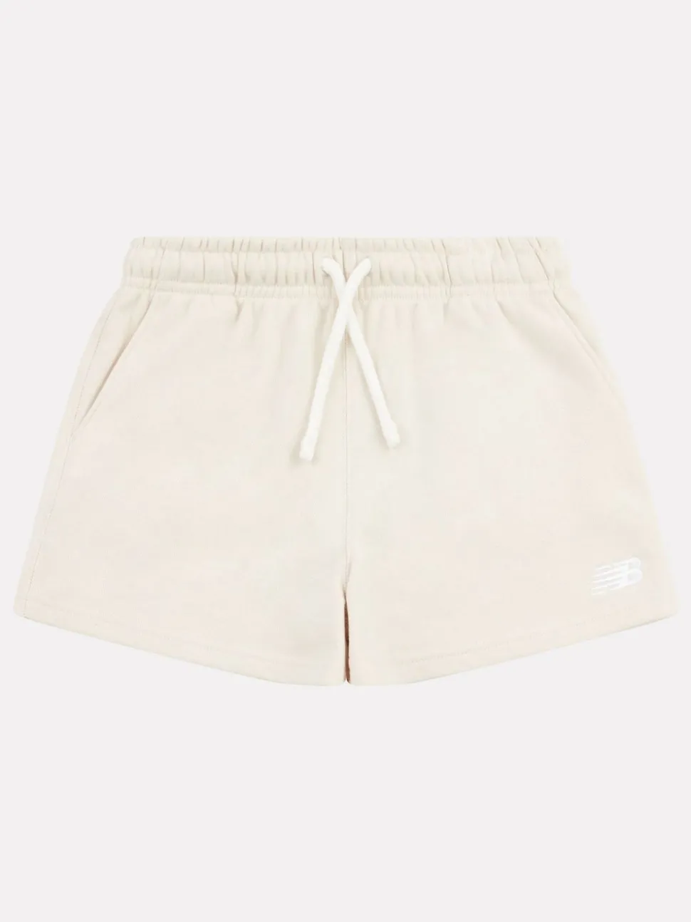 New Balance White Small Girls Logo Shorts