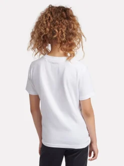 New Balance White Stacked Logo T-Shirt