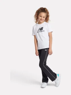 New Balance White Stacked Logo T-Shirt