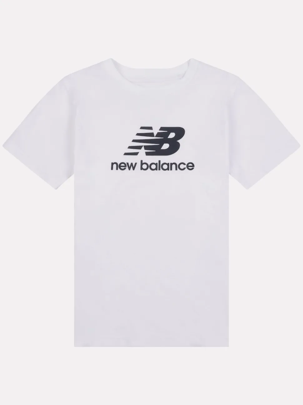 New Balance White Stacked Logo T-Shirt