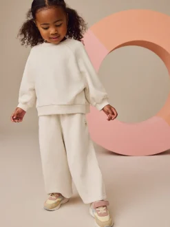 Oatmeal Wide Leg Sweat Joggers (3mths-7yrs)
